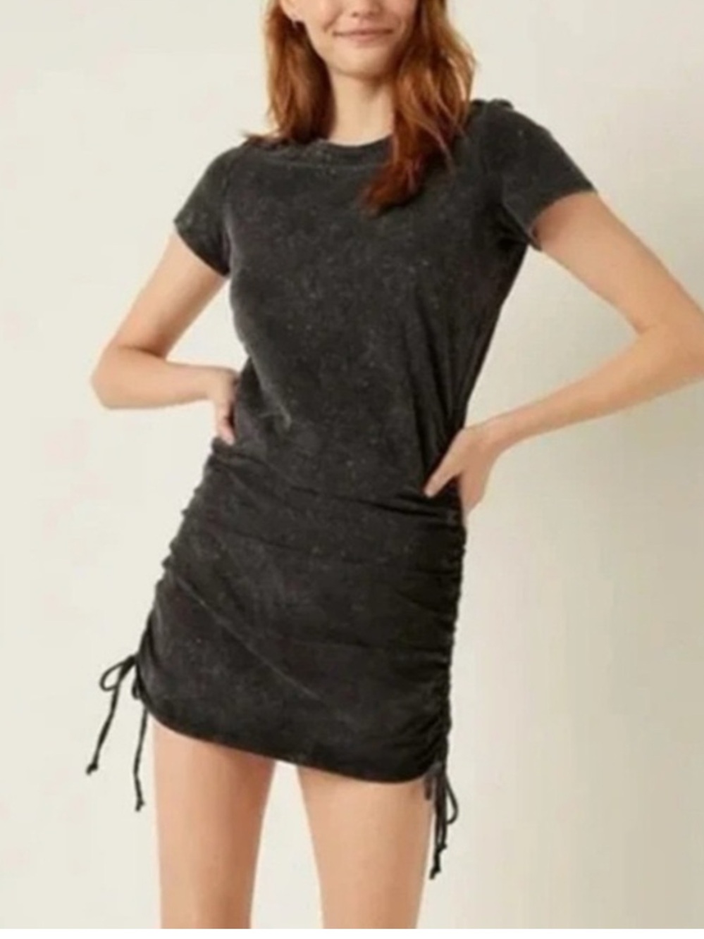 Victoria Secret Black Acid Wash Shirt Dress